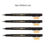 4pcs calligraphy pen set Fine Medium Brush tip for Hand Lettering Drawing Writing signature Illustration School art tools A6806