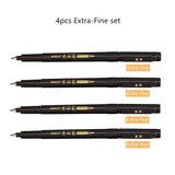 4pcs calligraphy pen set Fine Medium Brush tip for Hand Lettering Drawing Writing signature Illustration School art tools A6806