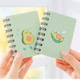 A7 Adorable Cute Avocado Rollover Mini Portable Coil Notepad Diary Book Exercise Book Escolar Papelaria School Office Supply