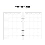 A5 A6 Spiral transparent PVC Notebook Cover Loose Diary Coil Ring Binder Filler Paper Seperate Planner Receive Bag Card Storage