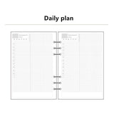 A5 A6 Spiral transparent PVC Notebook Cover Loose Diary Coil Ring Binder Filler Paper Seperate Planner Receive Bag Card Storage