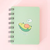 A7 Adorable Cute Avocado Rollover Mini Portable Coil Notepad Diary Book Exercise Book Escolar Papelaria School Office Supply