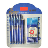 DELVTCH 0.5MM Erasable Suit Gel Pen Blue/Black Ink Magic Erasable Pen Refill and Pen Set For School Student Office Writing Tools