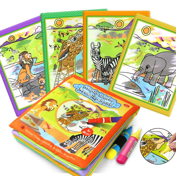 Coolplay  Magic Water Drawing Book Coloring Book Painting Board Doodle Book in Drawing Toys Educational Toys for Kids Xmas Gifts