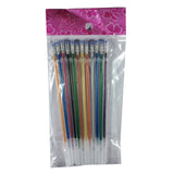 12/24/36/48 Color Gel Pen Refills Set Glitter Multi Colored Painting Writing Pen Refill Rod for handle School Stationery Tool