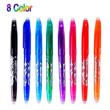 DELVTCH 0.5MM Erasable Suit Gel Pen Blue/Black Ink Magic Erasable Pen Refill and Pen Set For School Student Office Writing Tools