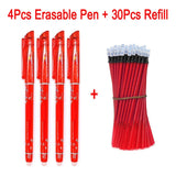 DELVTCH 0.5MM Erasable Suit Gel Pen Blue/Black Ink Magic Erasable Pen Refill and Pen Set For School Student Office Writing Tools