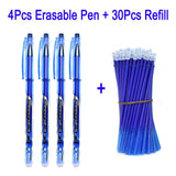DELVTCH 0.5MM Erasable Suit Gel Pen Blue/Black Ink Magic Erasable Pen Refill and Pen Set For School Student Office Writing Tools