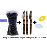 25pcs/set Erasable Gel Pen Refills Rod 0.5mm Washable Handle Magic Erasable Pen for School Pen Writing Tools Kawaii Stationery