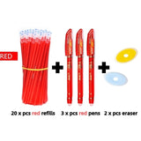 25pcs/set Erasable Gel Pen Refills Rod 0.5mm Washable Handle Magic Erasable Pen for School Pen Writing Tools Kawaii Stationery