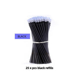25pcs/set Erasable Gel Pen Refills Rod 0.5mm Washable Handle Magic Erasable Pen for School Pen Writing Tools Kawaii Stationery