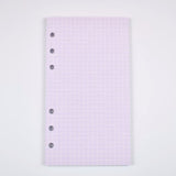 MINKYS 40 Sheets Colored Pink Purple A5 A6 Notebook Paper Refill Spiral Binder Index Inside Page Daily Monthly Weekly Agenda