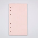 MINKYS 40 Sheets Colored Pink Purple A5 A6 Notebook Paper Refill Spiral Binder Index Inside Page Daily Monthly Weekly Agenda