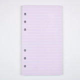MINKYS 40 Sheets Colored Pink Purple A5 A6 Notebook Paper Refill Spiral Binder Index Inside Page Daily Monthly Weekly Agenda