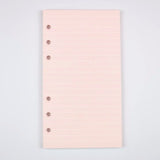 MINKYS 40 Sheets Colored Pink Purple A5 A6 Notebook Paper Refill Spiral Binder Index Inside Page Daily Monthly Weekly Agenda