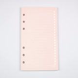 MINKYS 40 Sheets Colored Pink Purple A5 A6 Notebook Paper Refill Spiral Binder Index Inside Page Daily Monthly Weekly Agenda