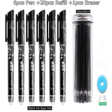 27Pcs/Set Erasable Gel Pen Blue ink 0.5mm Washable Handle Kawaii Pens Refill Rods for School pen Writing Tools Cute Stationery