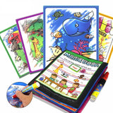 Coolplay  Magic Water Drawing Book Coloring Book Painting Board Doodle Book in Drawing Toys Educational Toys for Kids Xmas Gifts
