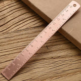 15Cm 18CM 20CM Brass Straight Ruler for School Office Stationery Metal Painting Drawing Tools Chancery Measuring Ruler Bookmark