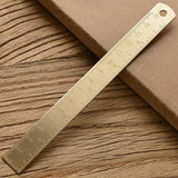 15Cm 18CM 20CM Brass Straight Ruler for School Office Stationery Metal Painting Drawing Tools Chancery Measuring Ruler Bookmark
