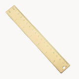 15Cm 18CM 20CM Brass Straight Ruler for School Office Stationery Metal Painting Drawing Tools Chancery Measuring Ruler Bookmark