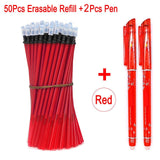 DELVTCH 0.5MM Erasable Suit Gel Pen Blue/Black Ink Magic Erasable Pen Refill and Pen Set For School Student Office Writing Tools