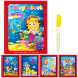 Animal Zoo Princess Magic Water Drawing Book Colorling Mermaid Cartoon Doodle Magic Pen Drawing Board Toys Kids Children Gifts