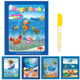 Animal Zoo Princess Magic Water Drawing Book Colorling Mermaid Cartoon Doodle Magic Pen Drawing Board Toys Kids Children Gifts