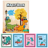 1pcs Montessori Coloring Cartoons Books Magical Book Water Drawing Doodle Pen Painting Drawing Board For Kids Toys Birthday Gift
