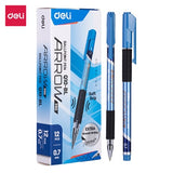 DELI Smooth Ballpoint Pen Low Viscosity Ink Refill Signing 0.7mm Black Blue Office School Writing Tools Stationery Ball Pens Q10