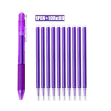 11PCS/lot 0.5mm Erasable Ballpoint Pen Set Blue/Black/Green/Red Ink Magic Erasable Refill for School Office Student Writing Tool