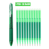 11PCS/lot 0.5mm Erasable Ballpoint Pen Set Blue/Black/Green/Red Ink Magic Erasable Refill for School Office Student Writing Tool