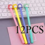 12pcs Creative Pendant Korean Stationery Donuts Candy Gel Pen 0.38mm Student Pens Stationery Kawaii School Supplies School Tools