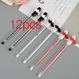 12pcs Creative Pendant Korean Stationery Donuts Candy Gel Pen 0.38mm Student Pens Stationery Kawaii School Supplies School Tools