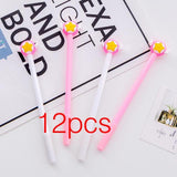 12pcs Creative Pendant Korean Stationery Donuts Candy Gel Pen 0.38mm Student Pens Stationery Kawaii School Supplies School Tools