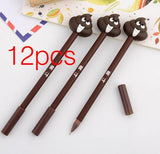 12pcs Creative Pendant Korean Stationery Donuts Candy Gel Pen 0.38mm Student Pens Stationery Kawaii School Supplies School Tools