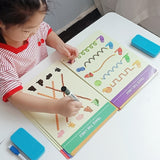 Montessori Children Toys Drawing Tablet DIY Color Shape Math Match Game Book Drawing Set  Learning Educational Toys For Children