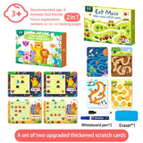 Montessori Children Toys Drawing Tablet DIY Color Shape Math Match Game Book Drawing Set  Learning Educational Toys For Children